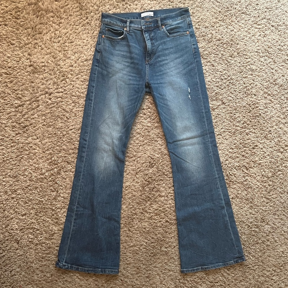 Loft size 4/27 high waist slim flare jeans